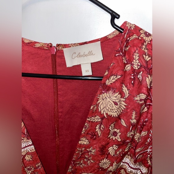 Revolve | X Revolve Victoria Mini Dress in Autumn Burgundy - Cleobella -Size XS - Picture 5 of 5